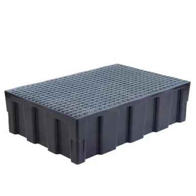 Bazin pentru 2 butoaie si gratar galvanizat, 224 l