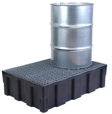 Bazin pentru 2 butoaie si gratar galvanizat, 224 l