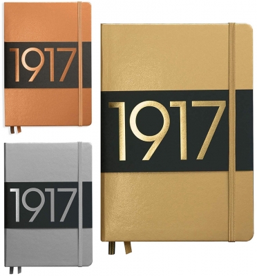 Caiet cu elastic A5, 125 file, dictando, Metallic Leuchtturm1917 