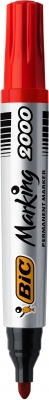 Marker permanent rosu 2000, 12 buc/cutie Bic
