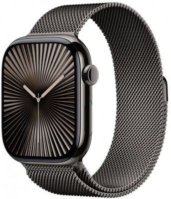 Apple Watch 10, GPS, Cellular, Titanium Case with Milanese Loop, M/L