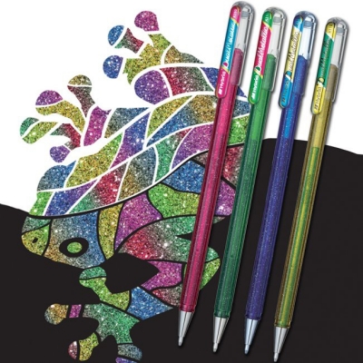 Roller cu gel Hybrid Duo, fara mecanism, 1 mm Pentel