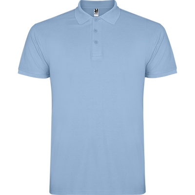 Tricou polo Roly, barbati, Star, albastru celest