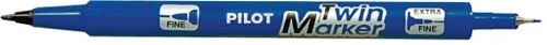 Marker permanent Pilot Twin Begreen 0.4 mm varf rotund, diverse culori