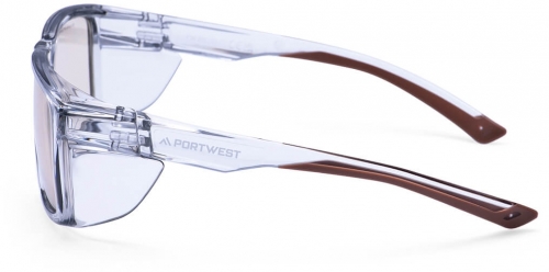 Ochelari de protectie cu scuturi laterale maro Portwest