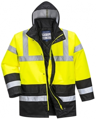 Jacheta Hi-Vis Traffic Contrast, Galben/Negru, Portwest 