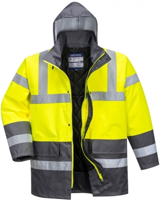 Jacheta Hi-Vis Traffic Contrast, Galben/Gri, Portwest 