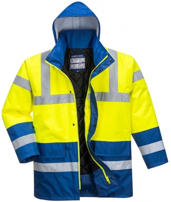 Jacheta Hi-Vis Traffic Contrast, Galben/Royal, Portwest 