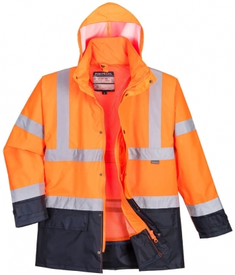 Jacheta Hi-Vis Executive 5-in-1, Portocaliu/Navy, Portwest 