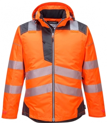 Jacheta de iarna Hi-Vis PW3, Orange/Gri, Portwest 