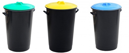Tomberon colectare selectiva Eco cu capac 60 L