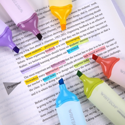 Display textmarker neon si pastel Astronaut, Writech, 96 buc/set
