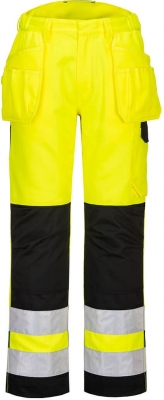 Pantaloni Service Hi-Vis, galben/negru, regular, PW2, Portwest