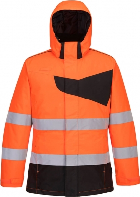 Jacheta Hi-Vis de iarna, portocaliu/negru, regular, PW2, Portwest