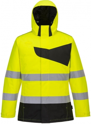 Jacheta Hi-Vis de iarna, galben/negru, regular, PW2, Portwest