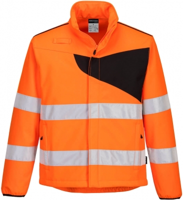 Jacheta Hi-Vis softshell (2L), portocaliu/negru, regular, PW2, Portwest