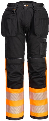 Pantaloni Hi-Vis clasici holster, portocaliu/negru, regular, PW3, Portwest