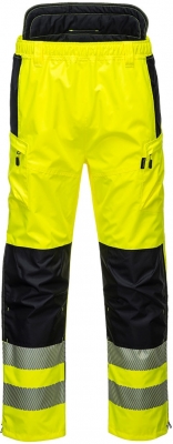Pantaloni de ploaie Hi-Vis extreme, galben/negru, regular, PW3, Portwest