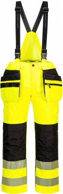 Salopeta de ploaie Hi-Vis, galben/negru, regular, PW3, Portwest
