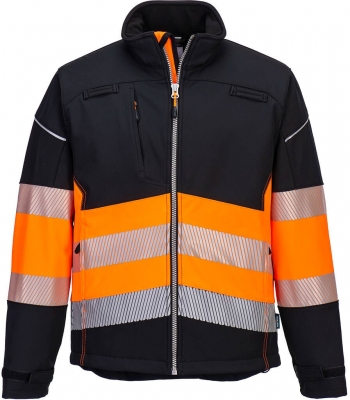 Jacheta Hi-Vis Softshell clasa 1, negru/portocaliu, Portwest