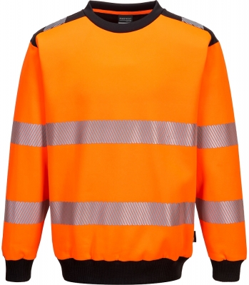 Hanorac cu guler Hi-Vis, portocaliu/negru, Regular, Portwest