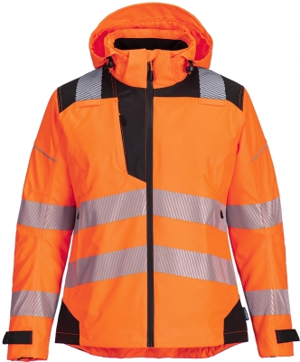Jacheta de ploaie Hi-Vis, pentru femei, portocaliu/negru, Regular,  PW3, Portwest