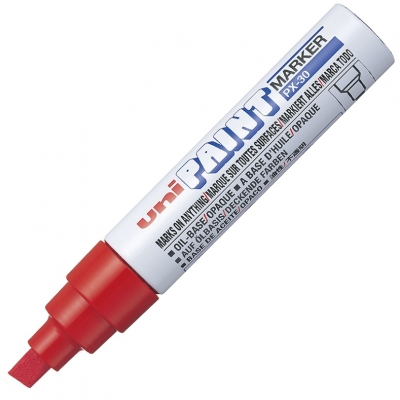 Marker cu vopsea Paint PX-30, varf tesit, 4 - 8.5 mm Uni-ball
