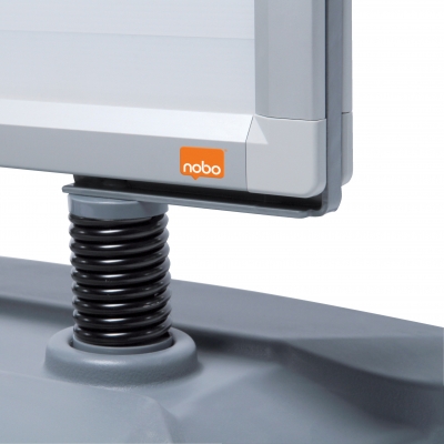 Panou dublu stradal NOBO Impression Pro, aluminiu, cu click, cu baza tip rezervor cu apa, A1, gri