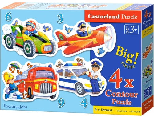 Puzzle 4 in 1 mic, diverse modele, Castorland