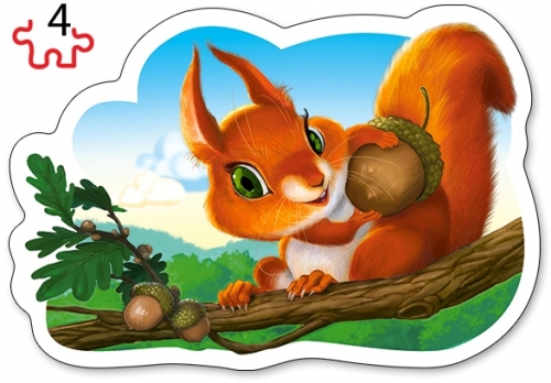 Puzzle 4 in 1 mic, diverse modele, Castorland