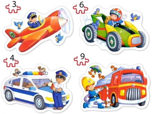 Puzzle 4 in 1 mic, diverse modele, Castorland