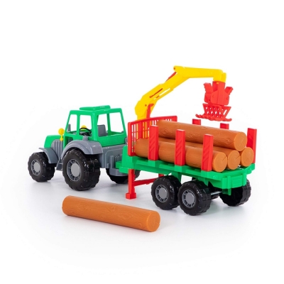 Jucarie Tractor si remorca cu lemne 35370 Altay Polesie