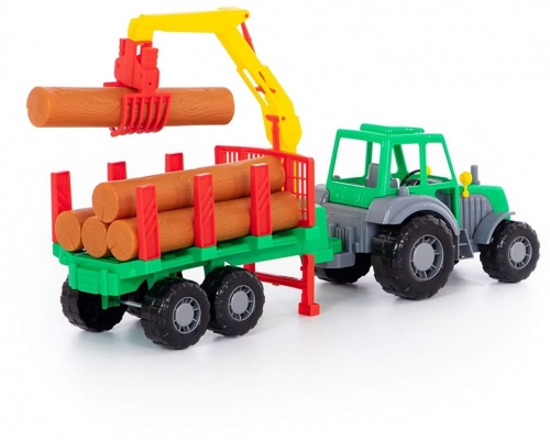 Jucarie Tractor si remorca cu lemne 35370 Altay Polesie