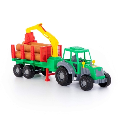 Jucarie Tractor si remorca cu lemne 35370 Altay Polesie