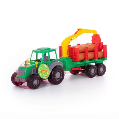 Jucarie Tractor si remorca cu lemne 35370 Altay Polesie