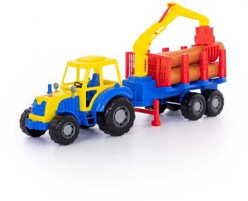 Jucarie Tractor si remorca cu lemne 35370 Altay Polesie