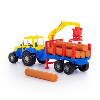 Jucarie Tractor si remorca cu lemne 35370 Altay Polesie