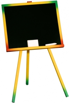 Tablita de lemn colorata cu suport si accesorii Tupiko