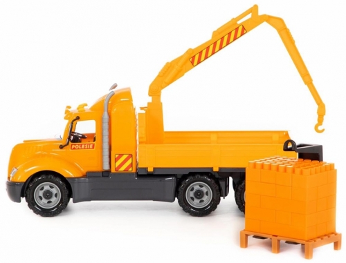 Jucarie Camion macara si palet cuburi 55606 Mike Wader Polesie