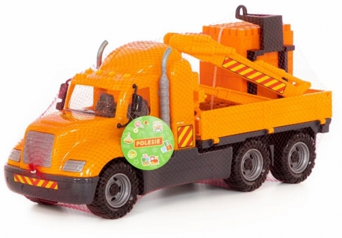 Jucarie Camion macara si palet cuburi 55606 Mike Wader Polesie