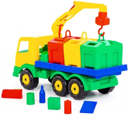 Jucarie Masina de Salubrizare cu containere 44181, SuperTruck Wader Polesie
