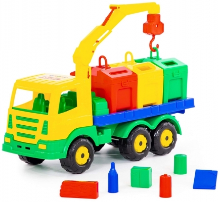 Jucarie Masina de Salubrizare cu containere 44181, SuperTruck Wader Polesie