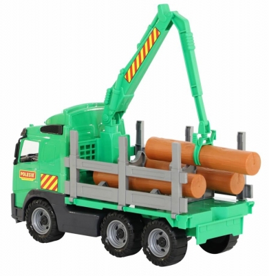 Camion Volvo Powertruck cu lemne, 58331, 45 cm, Wader Polesie