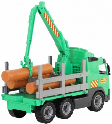 Camion Volvo Powertruck cu lemne, 58331, 45 cm, Wader Polesie
