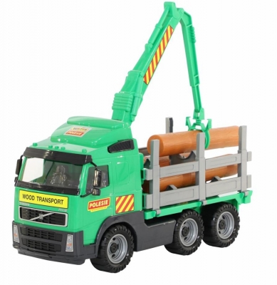 Camion Volvo Powertruck cu lemne, 58331, 45 cm, Wader Polesie