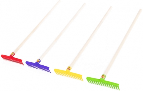 Grebla plastic cu maner din lemn 41074 Wader Polesie