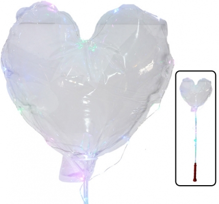 Balon inimioara cu suport si instalatie cu baterii