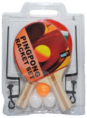 Palete Ping-Pong cu 3 mingi si fileu, 1 set/blister 
