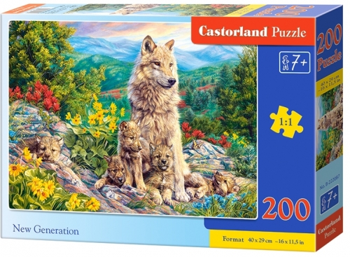 Puzzle 200 piese, diverse modele, premium, Castorland