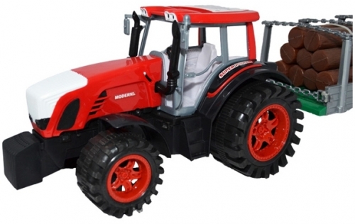Tractor cu remorca si lemne, 77 cm